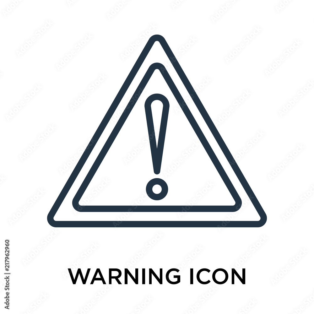 warning icon isolated on white background. Simple and editable warning icons. Modern icon vector illustration. warning icon isolated on white background. Simple and editable warning icons. Modern icon vector illustration.