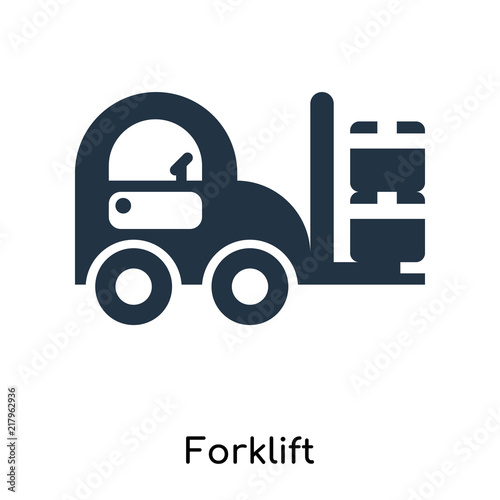 Forklift icon vector isolated on white background, Forklift sign , symbols or elements in filled style © TOPVECTORSTOCK