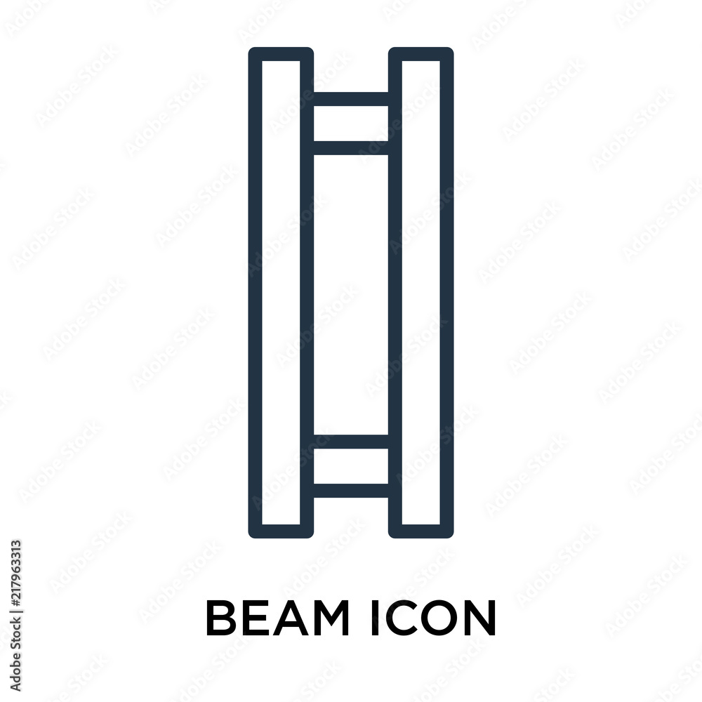 beam icon isolated on white background. Simple and editable beam icons. Modern icon vector illustration. beam icon isolated on white background. Simple and editable beam icons. Modern icon vector illustration.
