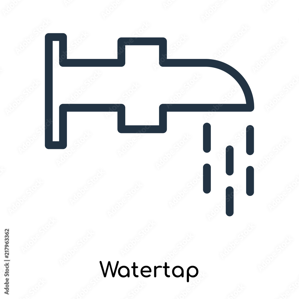 Fototapeta premium watertap icons isolated on white background. Modern and editable watertap icon. Simple icon vector illustration.