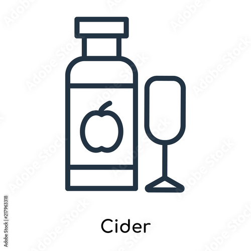 cider icon isolated on white background. Modern and editable cider icon. Simple icons vector illustration.