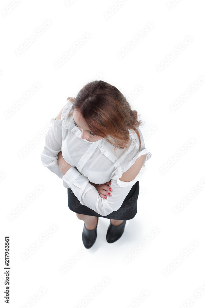 Confident businesswoman with folded arms. Confident businesswoman with folded arms.