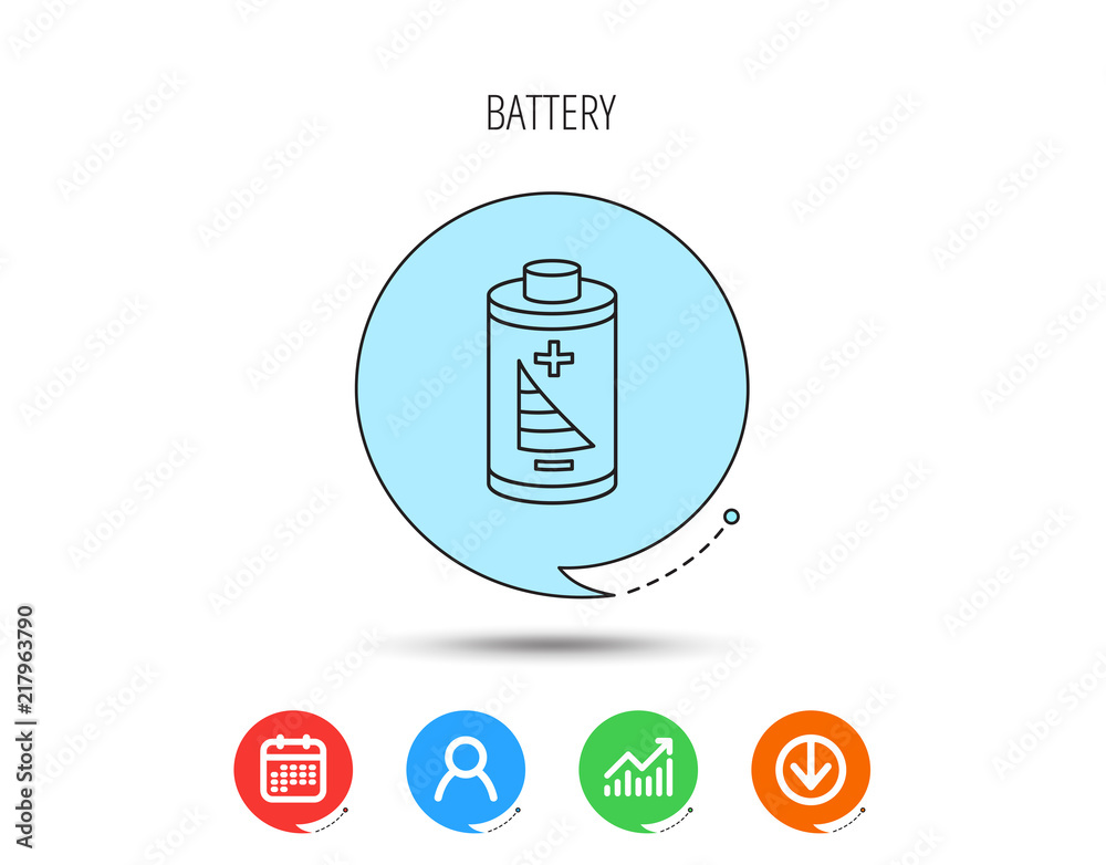 Battery icon. Electrical power sign. Battery icon. Electrical power sign.