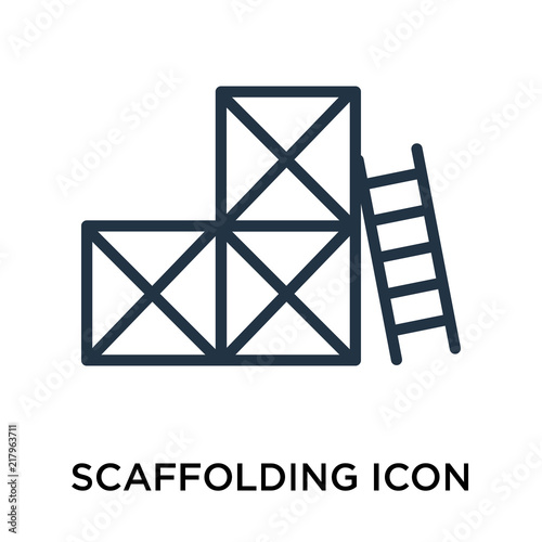 scaffolding icon isolated on white background. Simple and editable scaffolding icons. Modern icon vector illustration.