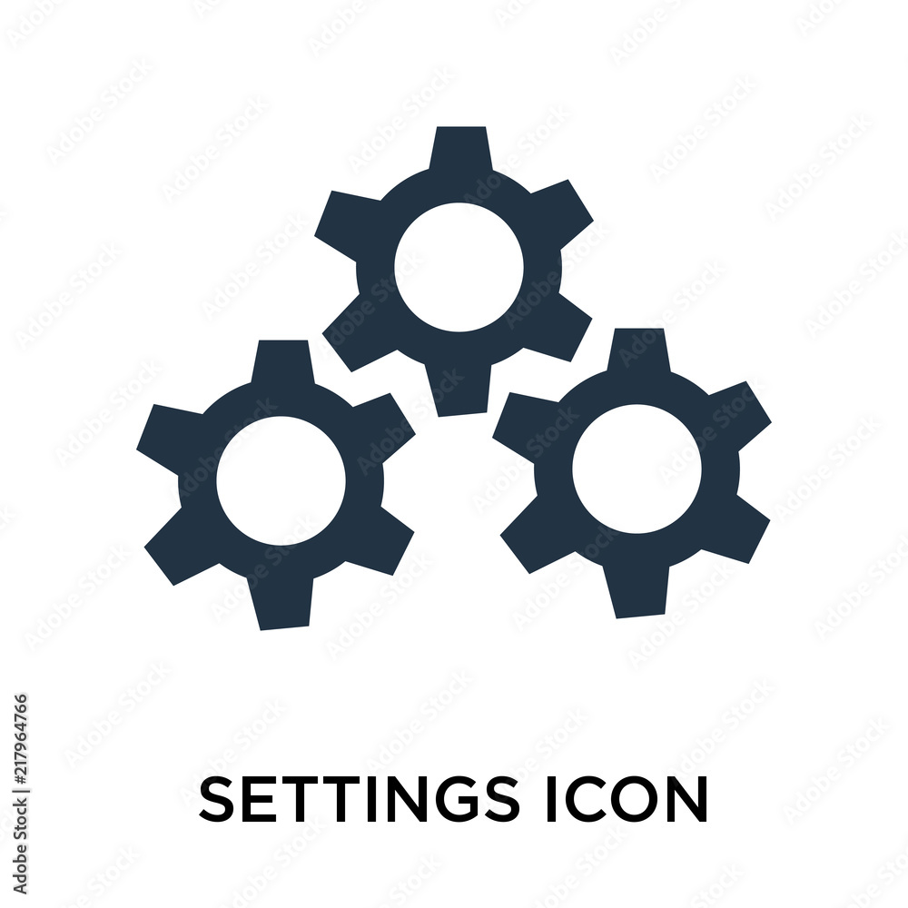 Obraz premium settings icon isolated on white background. Simple and editable settings icons. Modern icon vector illustration.