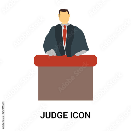 judge icon isolated on white background. Simple and editable judge icons. Modern icon vector illustration.