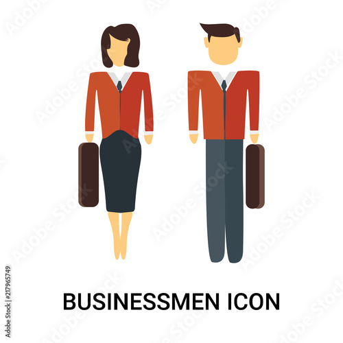 businessmen icon isolated on white background. Simple and editable businessmen icons. Modern icon vector illustration.