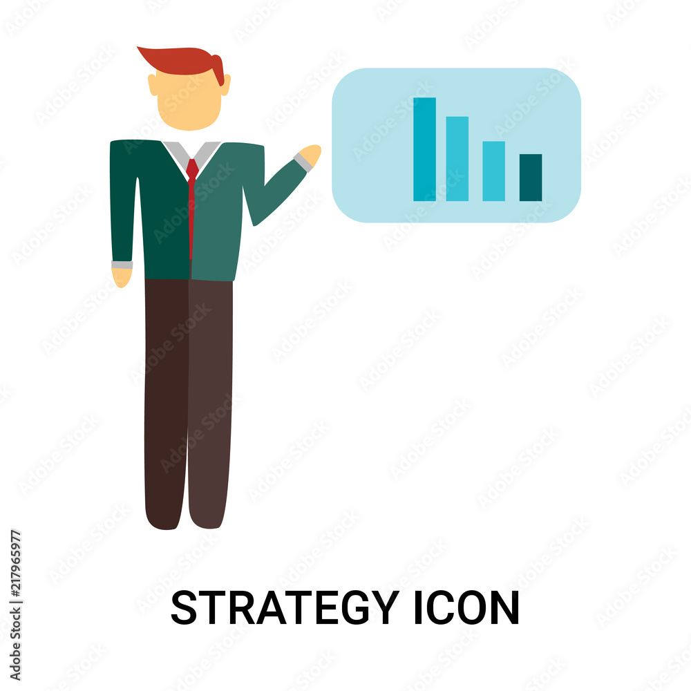 strategy icon isolated on white background. Simple and editable strategy icons. Modern icon vector illustration.