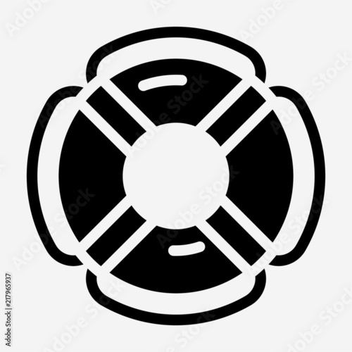 Glyph Lifebuoy pixel perfect vector icon