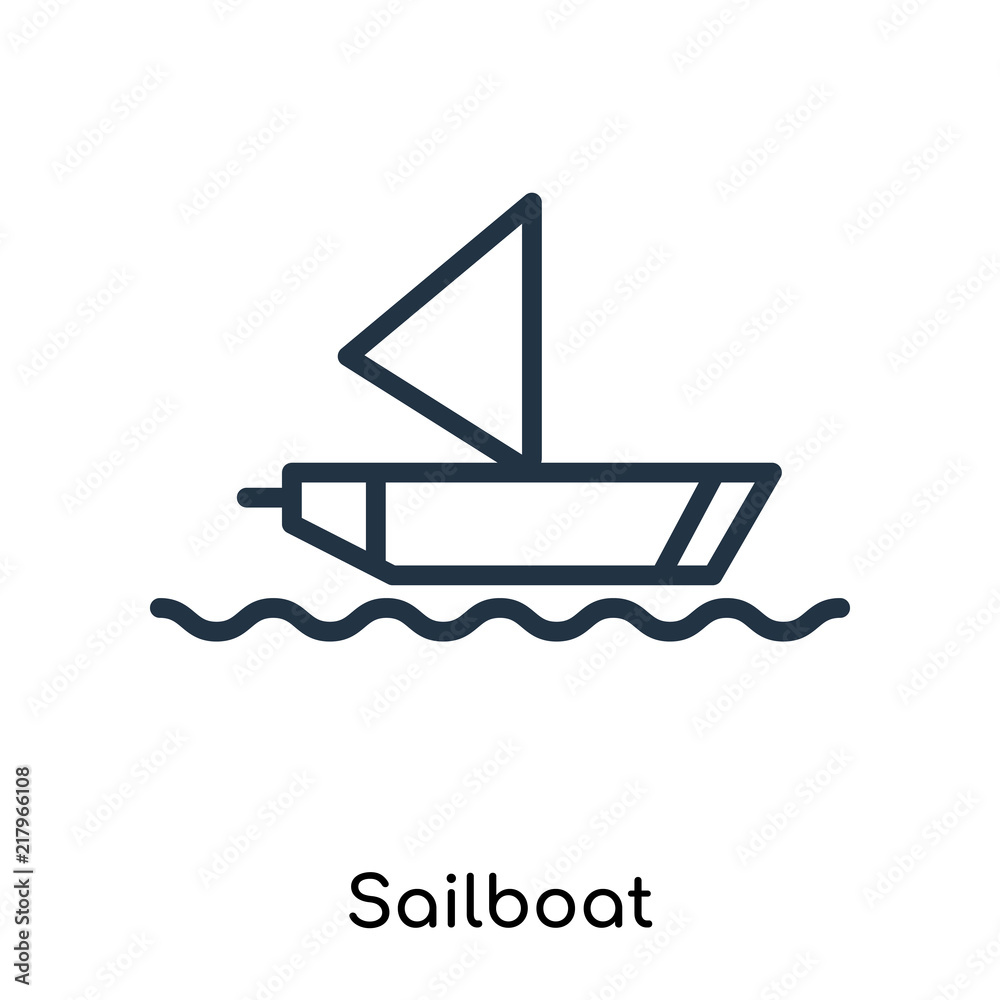 sailboat icons isolated on white background. Modern and editable sailboat icon. Simple icon vector illustration.