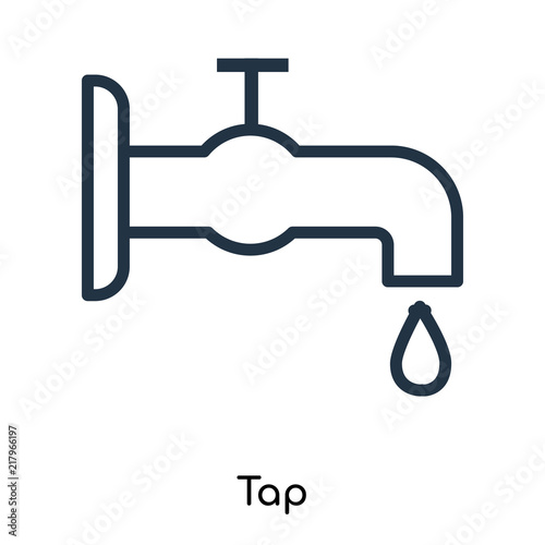 tap icons isolated on white background. Modern and editable tap icon. Simple icon vector illustration.