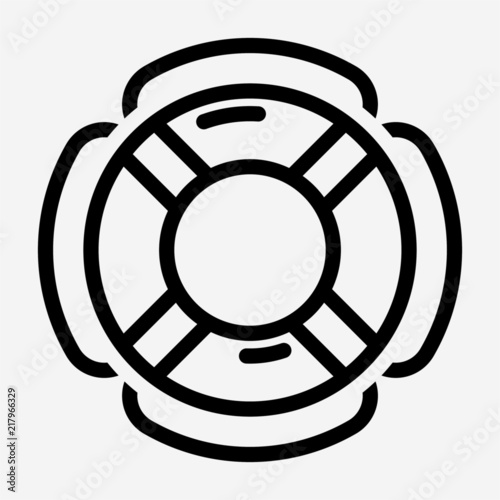 Outline Lifebuoy pixel perfect vector icon