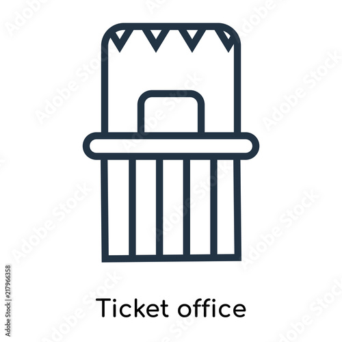 ticket office icon isolated on white background. Modern and editable ticket office icon. Simple icons vector illustration.