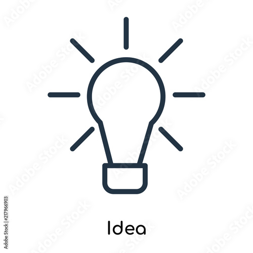 idea icons isolated on white background. Modern and editable idea icon. Simple icon vector illustration.