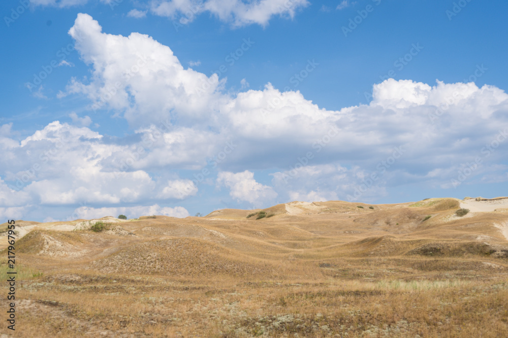 Curonian Spit deserted dune landscape in Lithuania