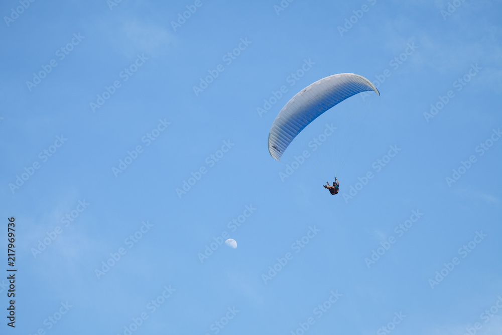 Paraglider in the sky