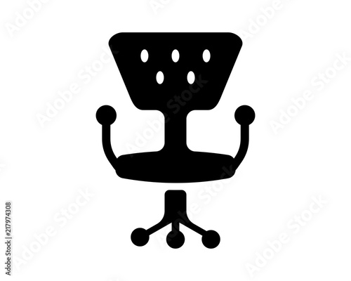 black chair furniture furnishing household interior exterior home image vector icon logo