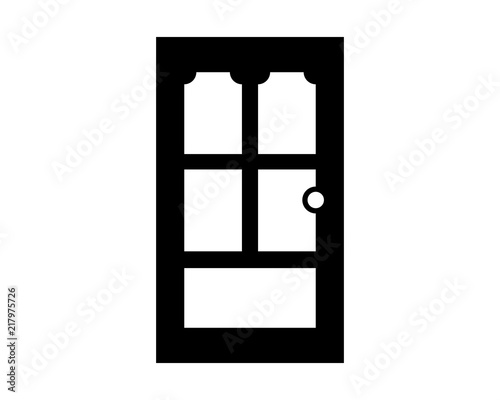 black door furniture furnishing household interior exterior home image vector icon logo