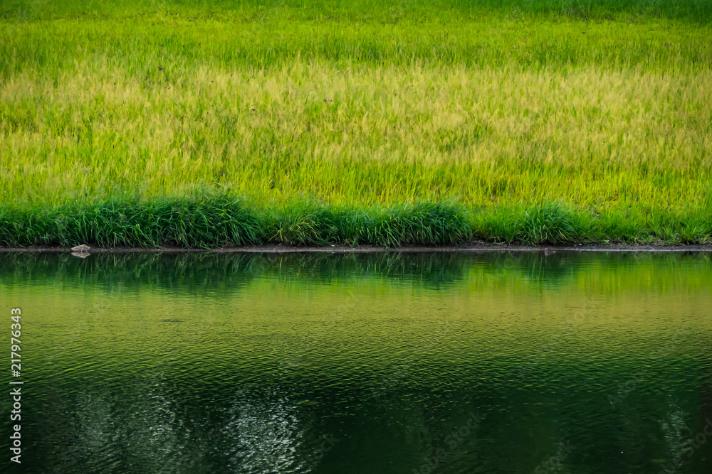 landscape of Pond in Large reservoir in Thailand landscape of Pond in Large reservoir in Thailand