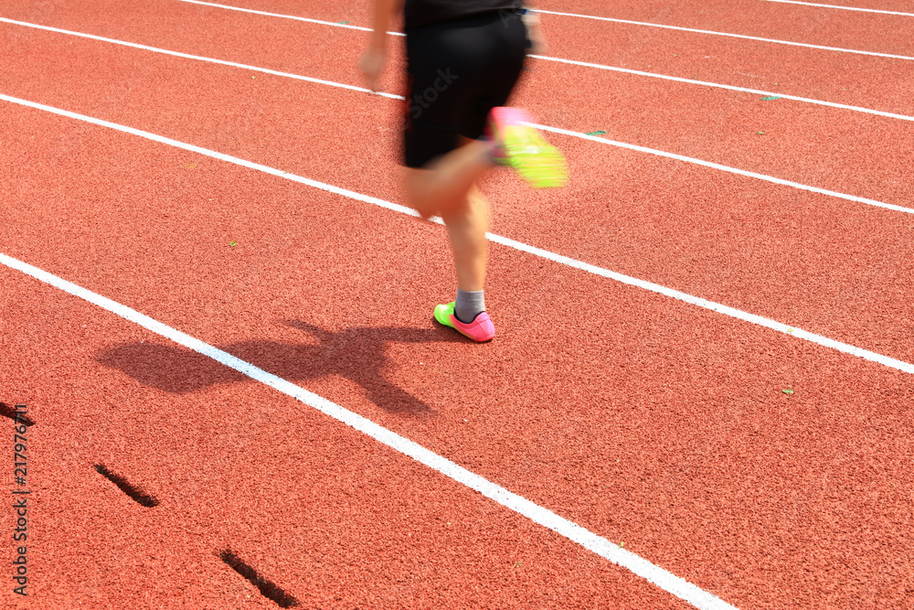 Athletes running in the playground