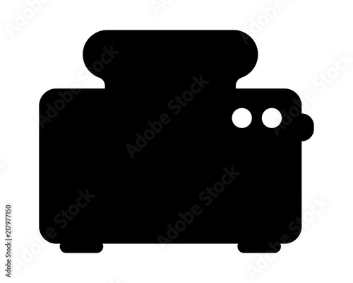 toaster silhouette kitchen equipment household tableware cookware dishware image vector icon logo