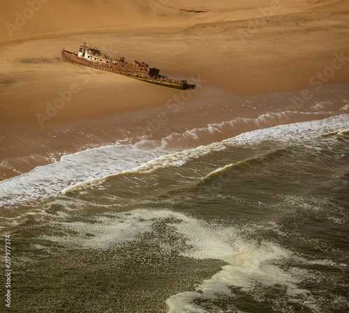 The Edwin Bolin is a famous shipwreck that has migrated 800 meters from the water photo