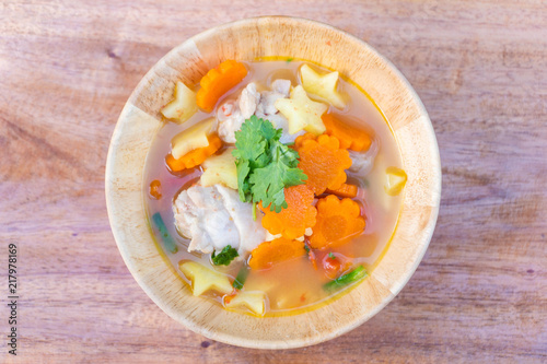 chicken soup with potato and carrot