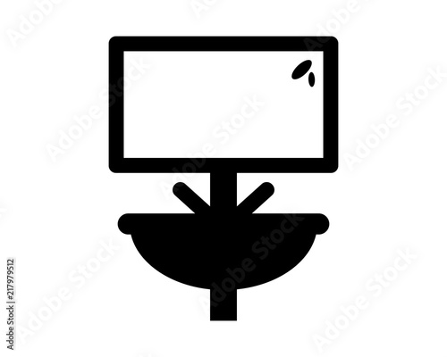 black washtub furniture furnishing household interior exterior home image vector icon logo
