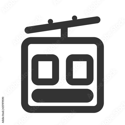 Hanging Train Line Icon Vector