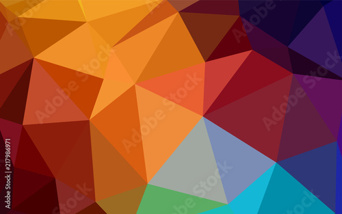 Dark Multicolor vector polygon abstract backdrop.