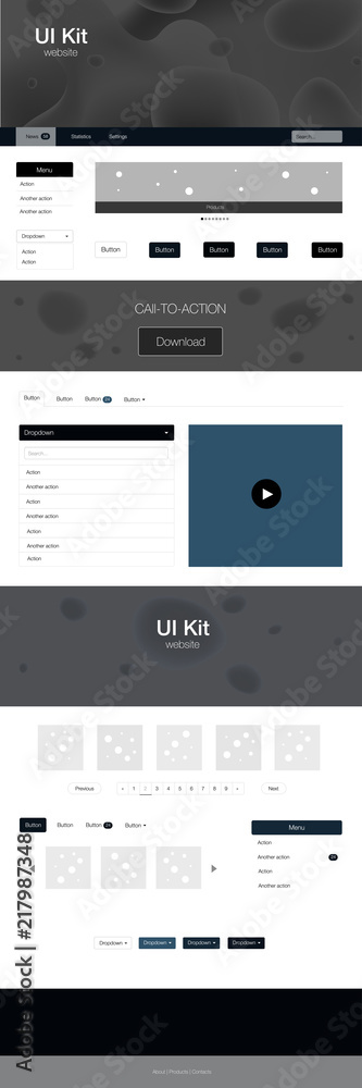 Dark BLUE vector wireframe kit with abstract circles. Dark BLUE vector wireframe kit with abstract circles.