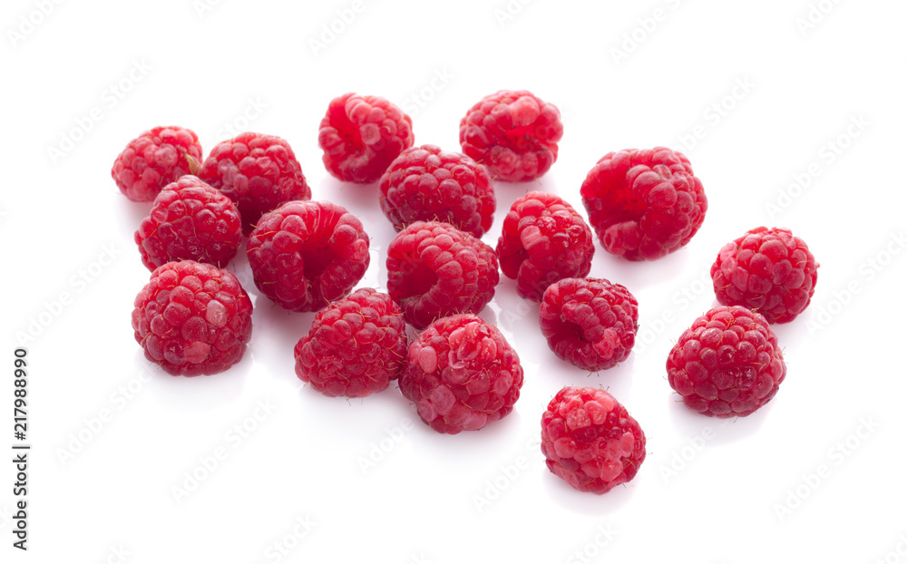 Raspberry isolated. Raspberries on white background. Raspberry isolated. Raspberries on white background.