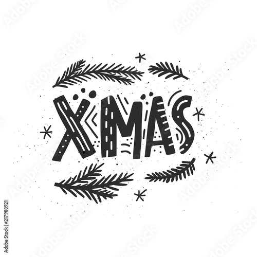 Xmas Lettering Greeting Card