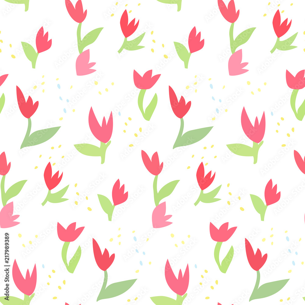 Red tulip pattern Red tulip pattern