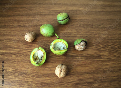 Ripened walnuts