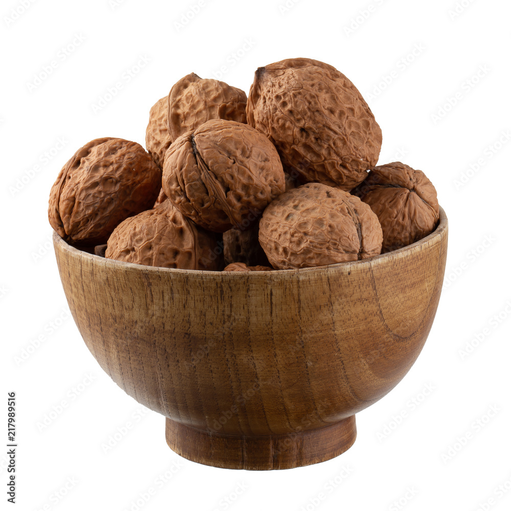 Walnuts kernels isolated on a white background Walnuts kernels isolated on a white background