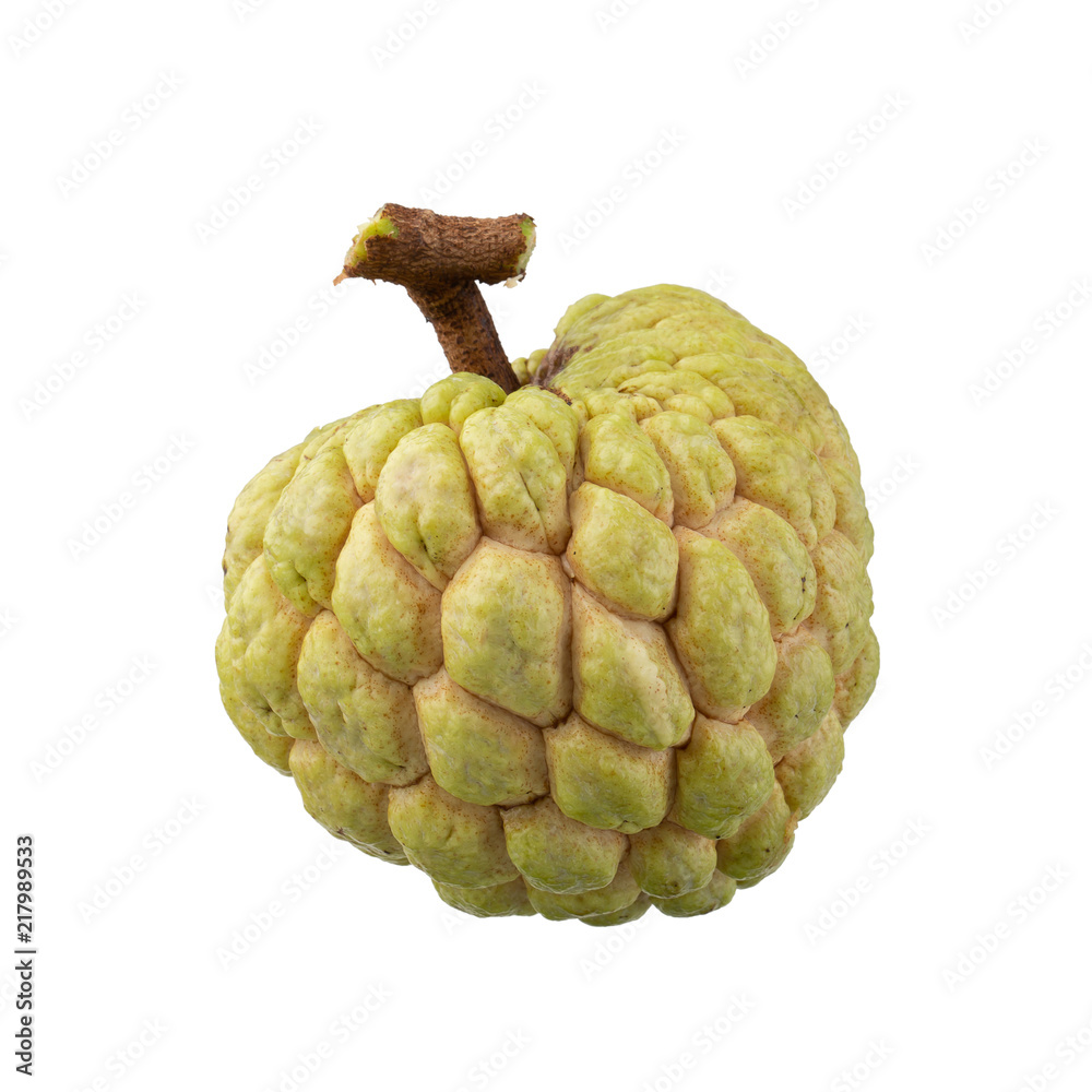 Obraz premium custard apple fruit isolated on a white background