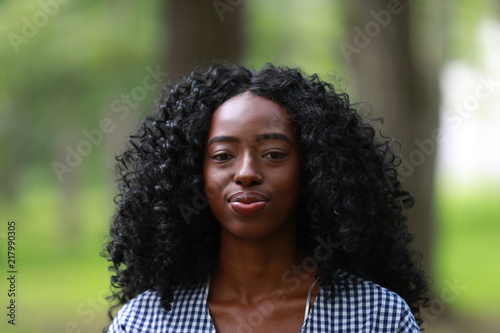 Portrait of beautiful African American woman