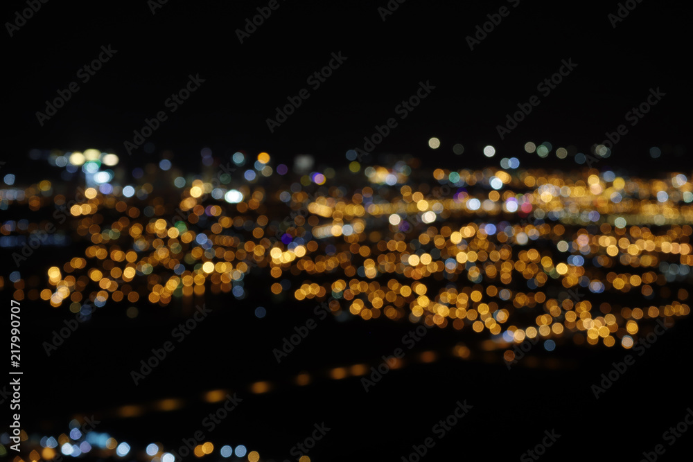 City night light bokeh