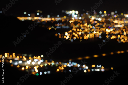 City night light bokeh