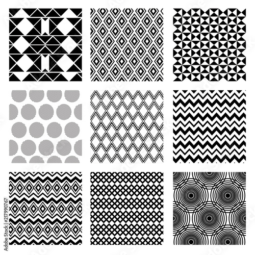 figures geometrics monochrome set backgrounds