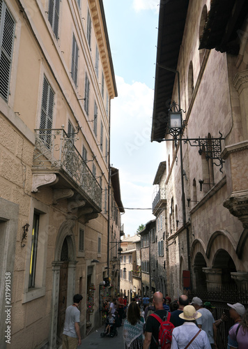 Assisi,Italy-July 28, 2018: Street view in Assisi  photo