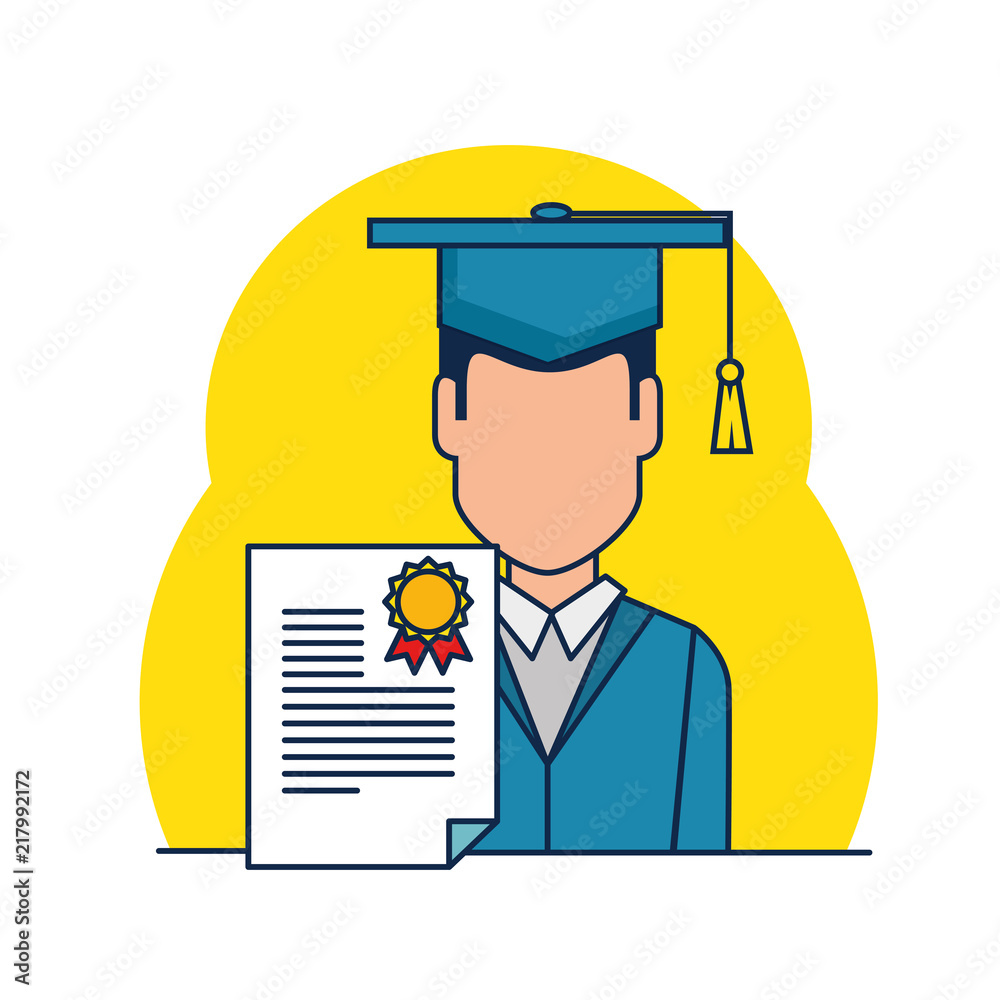 student graduation with diploma student graduation with diploma