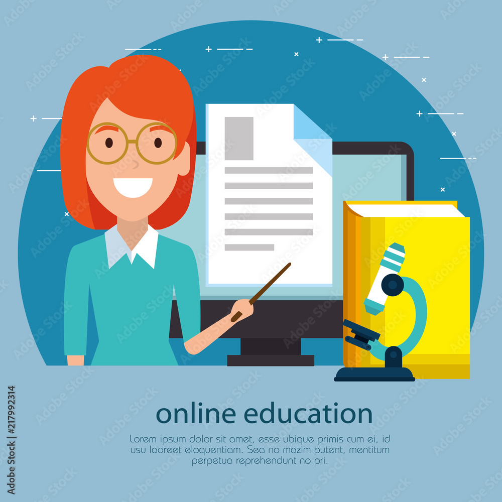 education on line with desktop display education on line with desktop display