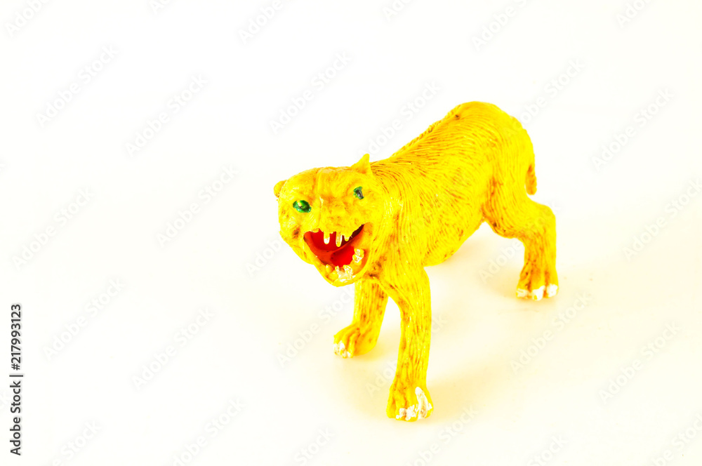 Naklejka Close-up of feline cat lion plastic animal