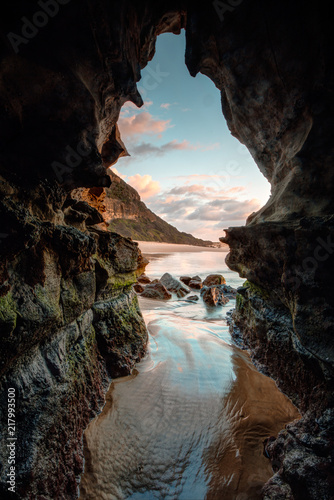 Nature's window - sunrise beach cave