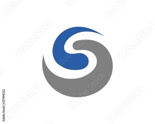 S letter swirl logo template 1