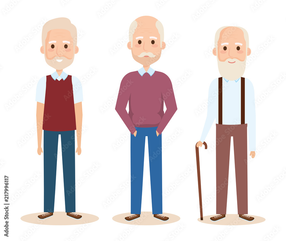 cute grandfathers avatars characters