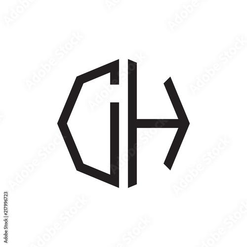 two letter DH octagon logo