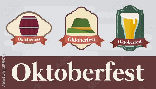 Oktoberfest festival design with icon vectot ilustration